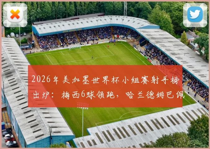 2026年美加墨世界杯小组赛射手榜出炉:梅西6球领跑,哈兰德姆巴佩4球紧追,谁将问鼎金靴?